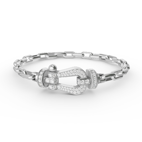 [Clover Jewelrys]FORCE LARGE HORSESHOE CLASP  METAL BRACELET