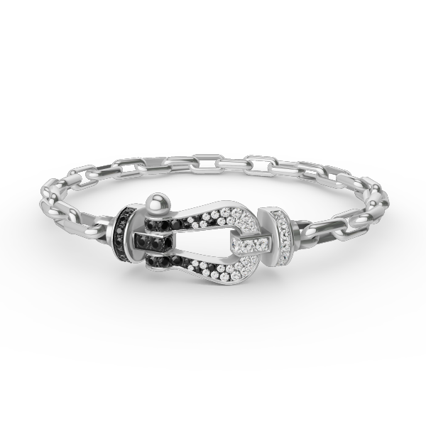 [Clover Jewelrys]FORCE LARGE HORSESHOE CLASP  METAL BRACELET