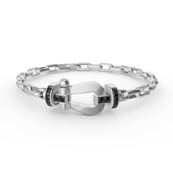 [Clover Jewelrys]FORCE LARGE HORSESHOE CLASP  METAL BRACELET