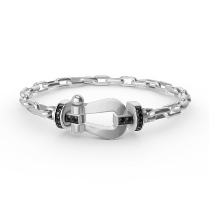 [Clover Jewelrys]FORCE LARGE HORSESHOE CLASP  METAL BRACELET