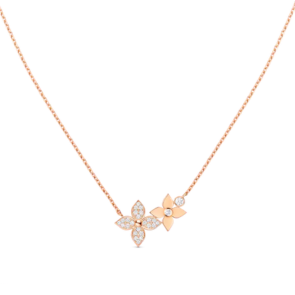 [Clover Jewelrys]STAR BLOSSOM NECKLACE PINK GOLD DIAMONDS