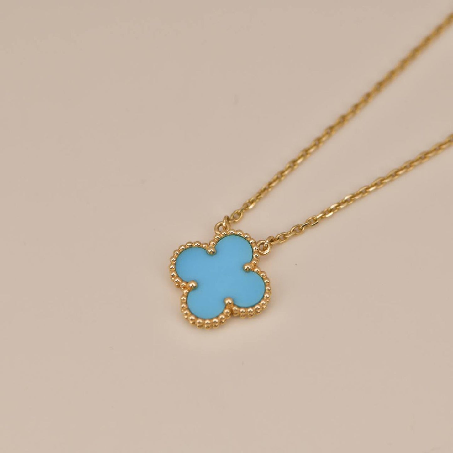 [Clover Jewelrys]CLOVER 15MM VINTAGE TURQUOISE NECKLACE