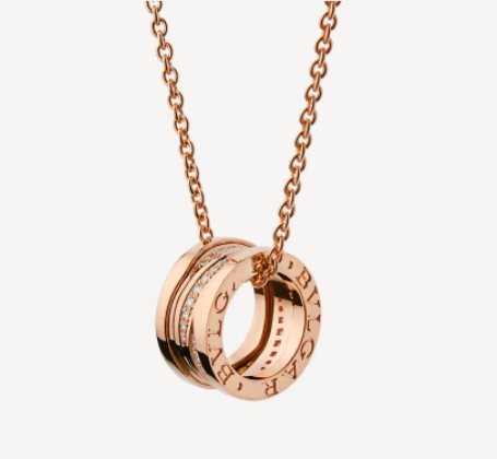 [Clover Jewelrys]ZERO 1 PINK GOLD DIAMOND NECKLACE