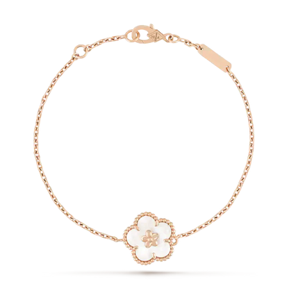 [Clover Jewelrys]LUCKY WHITE MOP PLUM BLOSSOM  BRACELET