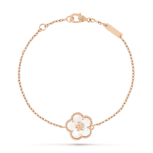 [Clover Jewelrys]LUCKY WHITE MOP PLUM BLOSSOM  BRACELET