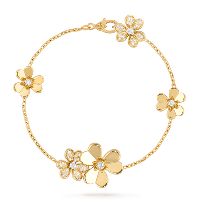 [Clover Jewelrys]FRIVOLE GOLD 5 FLOWERS BRACELET