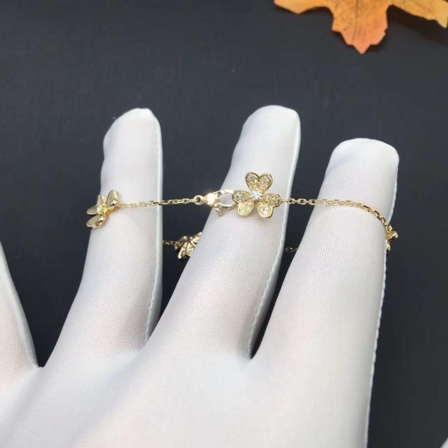 [Clover Jewelrys]FRIVOLE GOLD 5 FLOWERS BRACELET