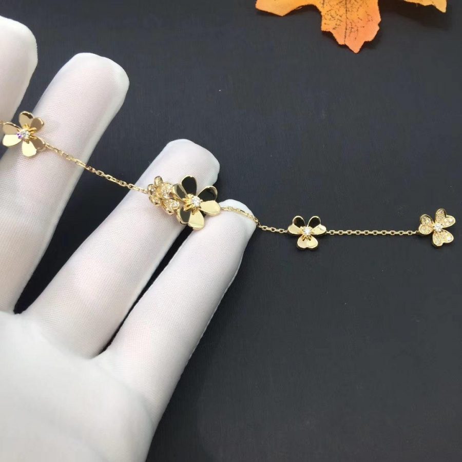 [Clover Jewelrys]FRIVOLE GOLD 5 FLOWERS BRACELET