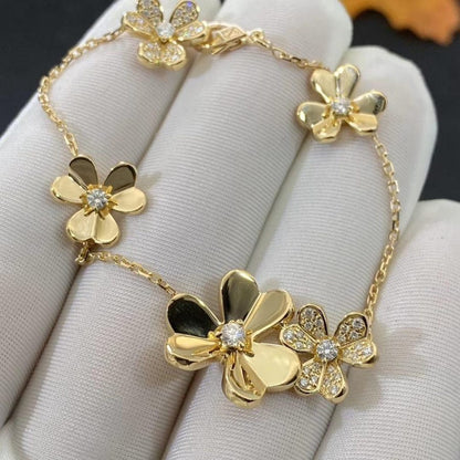 [Clover Jewelrys]FRIVOLE GOLD 5 FLOWERS BRACELET