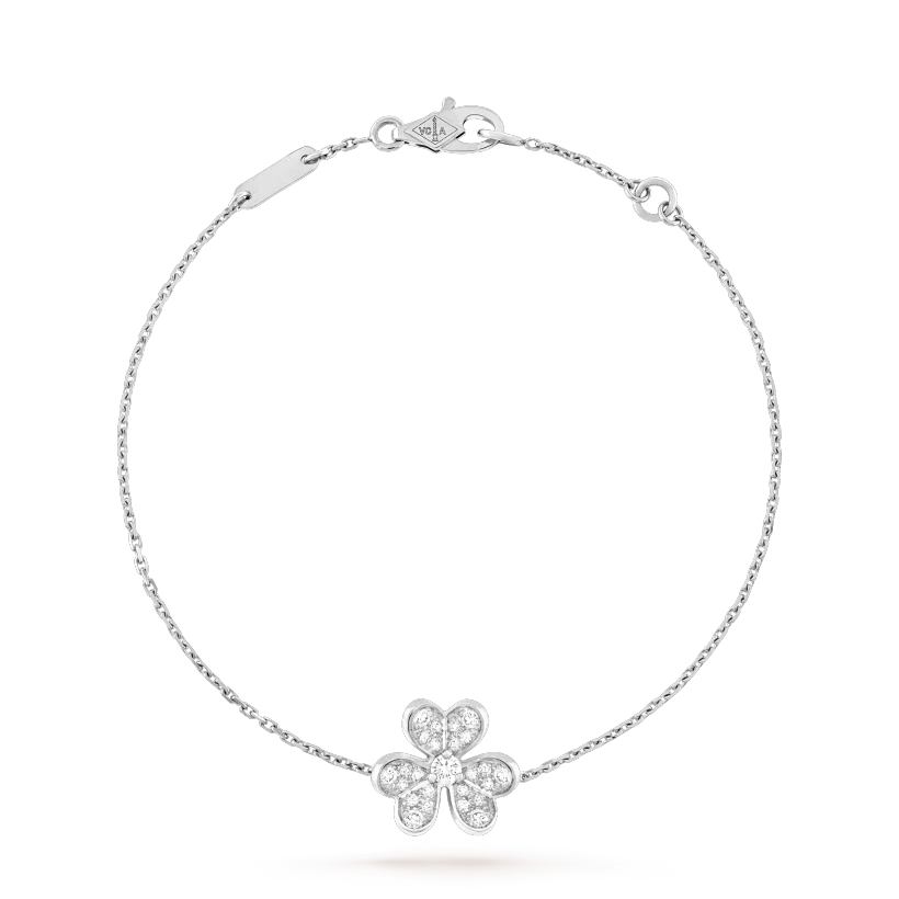 [Clover Jewelrys]FRIVOLE SILVER FLOWER DIAMOND BRACELET