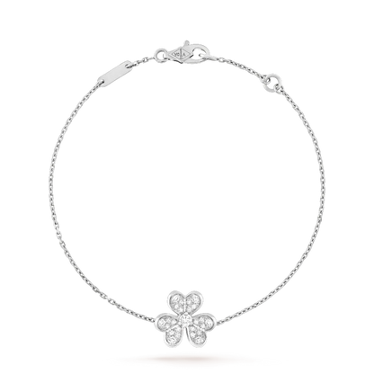 [Clover Jewelrys]FRIVOLE SILVER FLOWER DIAMOND BRACELET