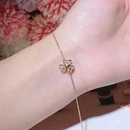 [Clover Jewelrys]FRIVOLE GOLD FLOWER DIAMOND BRACELET