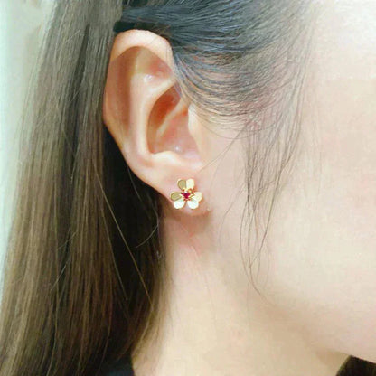 [Clover Jewelrys]FRIVOLE  FLOWER PINK EARRINGS