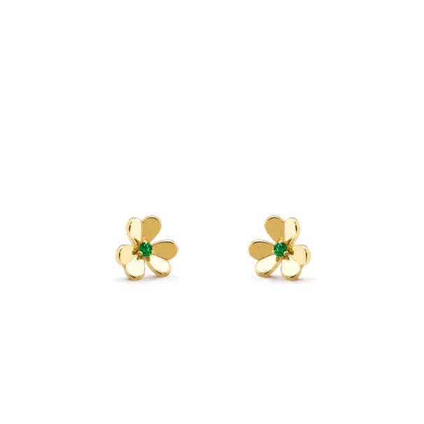 [Clover Jewelrys]FRIVOLE  FLOWER MALACHITE EARRINGS