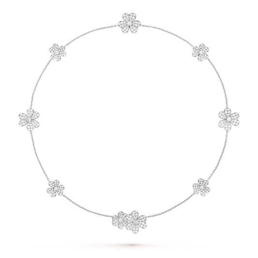 [Clover Jewelrys]FRIVOLE SILVER 9 FLOWERS NECKLACE