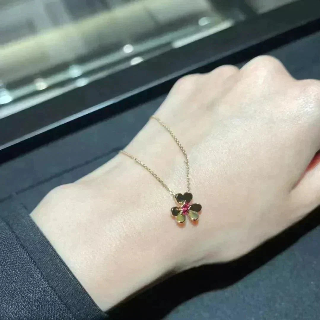 [Clover Jewelrys]FRIVOLE GOLD FLOWER NECKLACE