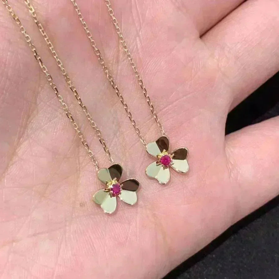 [Clover Jewelrys]FRIVOLE GOLD FLOWER NECKLACE