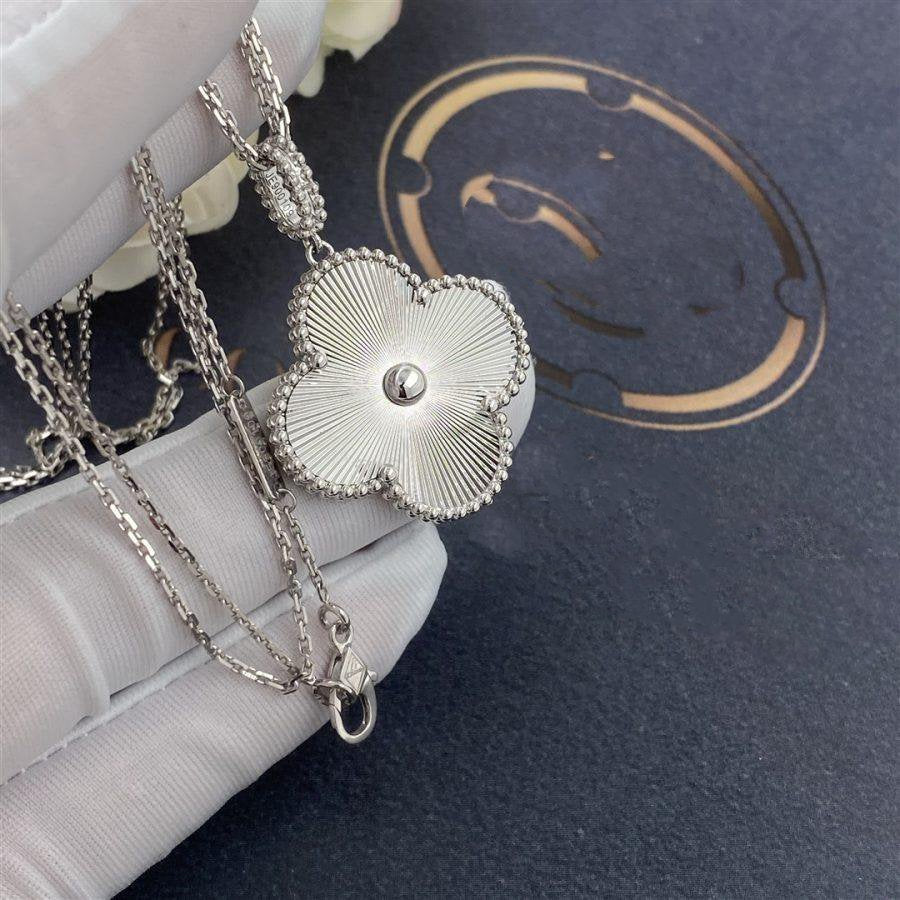 [Clover Jewelrys]CLOVER 25MM SILVER BIG CLOVER NECKLACE