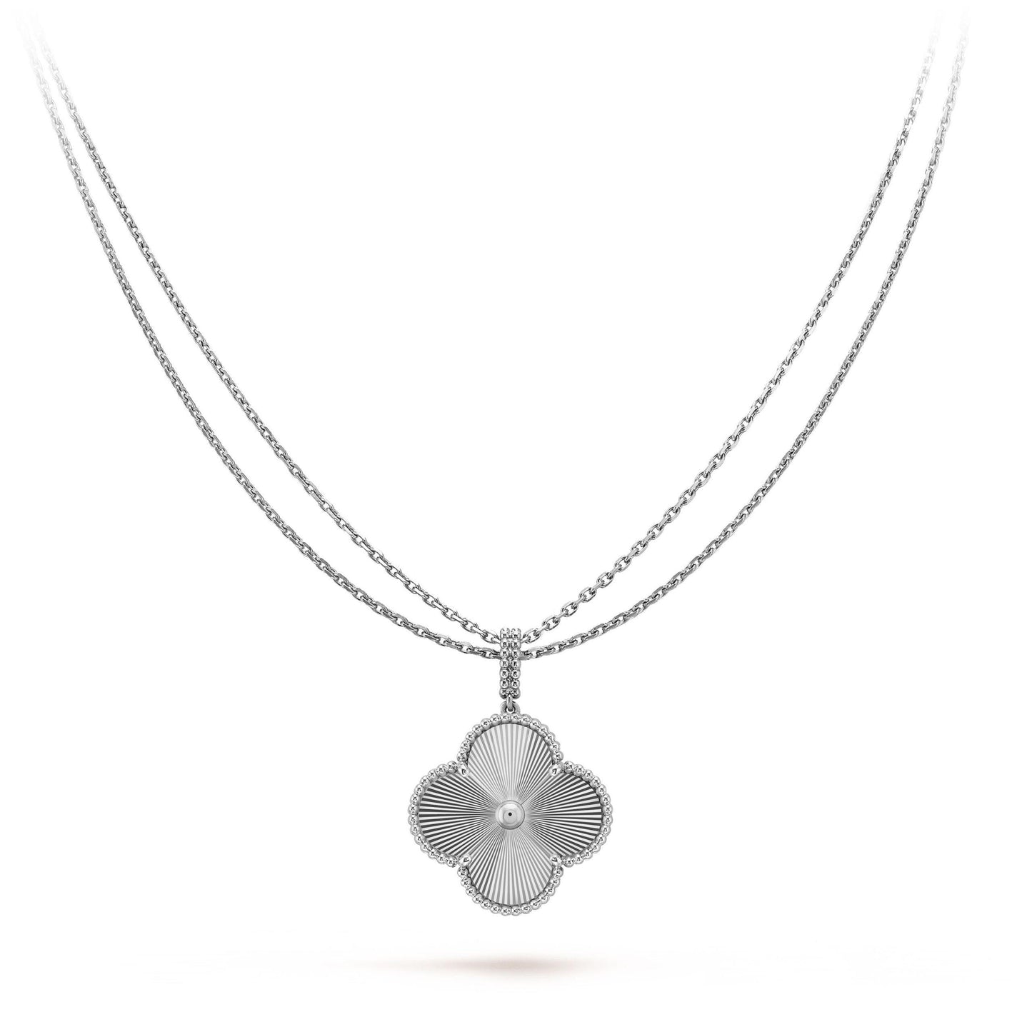 [Clover Jewelrys]CLOVER 25MM SILVER BIG CLOVER NECKLACE