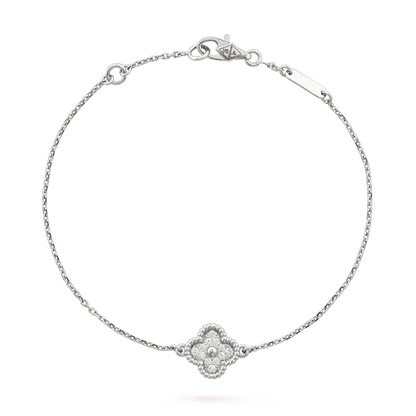 [Clover Jewelrys]CLOVER  SINGLE FLOWER BRACELET SILVER