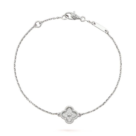 [Clover Jewelrys]CLOVER  SINGLE FLOWER BRACELET SILVER