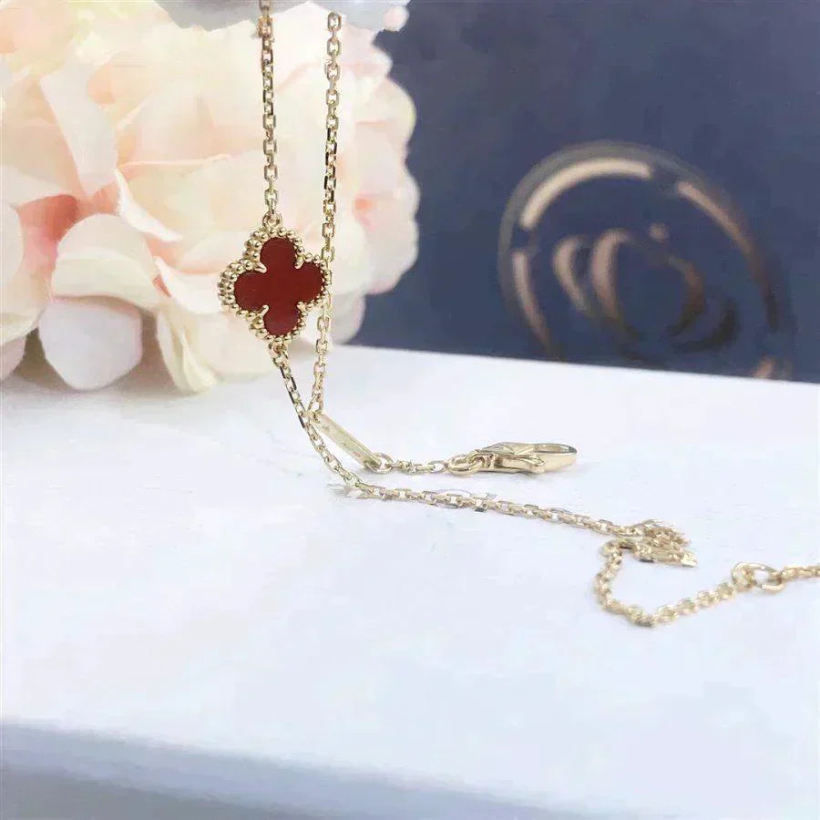 [Clover Jewelrys]CLOVER  CARNELIAN SINGLE FLOWER BRACELET