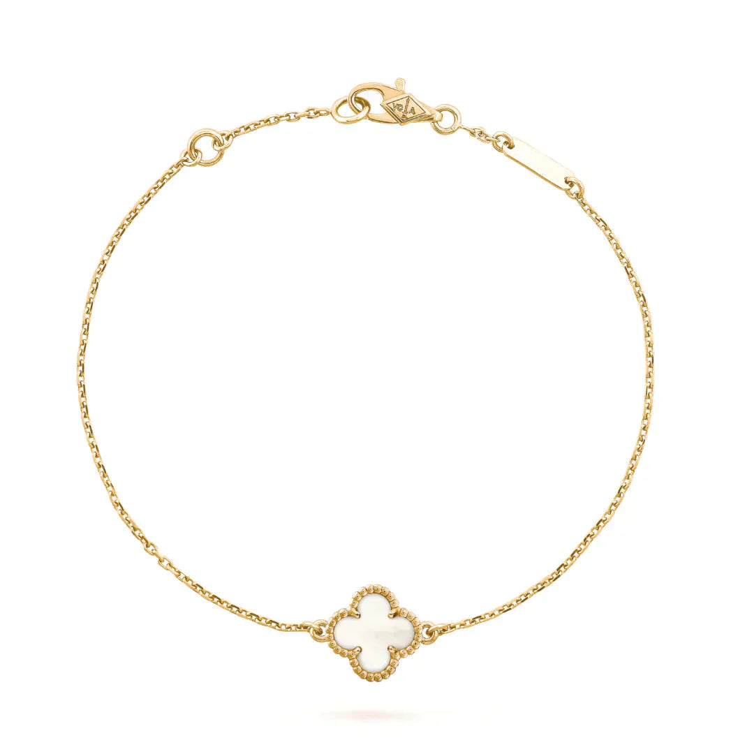 [Clover Jewelrys]CLOVER WHITE MOP SINGLE FLOWER BRACELET