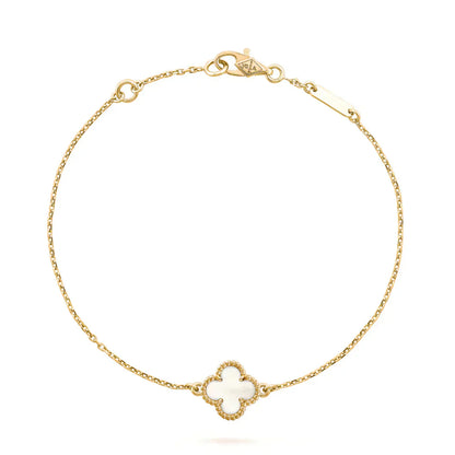 [Clover Jewelrys]CLOVER WHITE MOP SINGLE FLOWER BRACELET