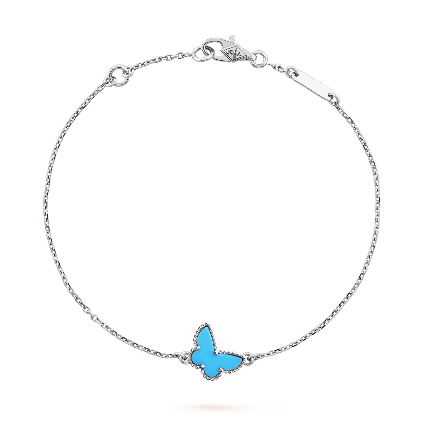 [Clover Jewelrys]BUTTERFLY TURQUOISE BUTTERFLY BRACELET SILVER