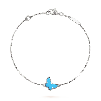 [Clover Jewelrys]BUTTERFLY TURQUOISE BUTTERFLY BRACELET SILVER