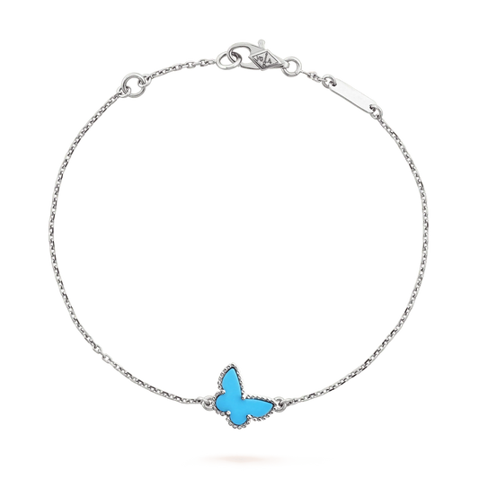 [Clover Jewelrys]BUTTERFLY TURQUOISE BUTTERFLY BRACELET SILVER