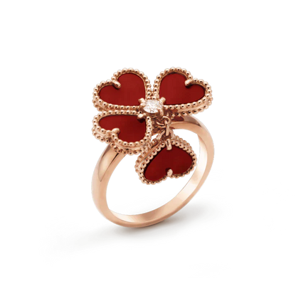 [Clover Jewelrys]SWEET CLOVER CARNELIAN RING