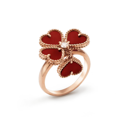 [Clover Jewelrys]SWEET CLOVER CARNELIAN RING