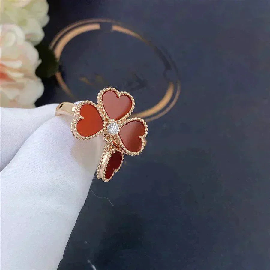 [Clover Jewelrys]SWEET CLOVER CARNELIAN RING