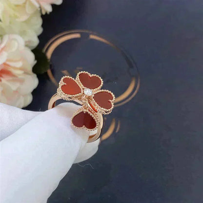 [Clover Jewelrys]SWEET CLOVER CARNELIAN RING