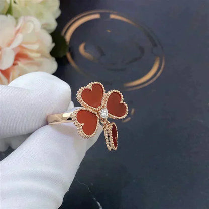 [Clover Jewelrys]SWEET CLOVER CARNELIAN RING