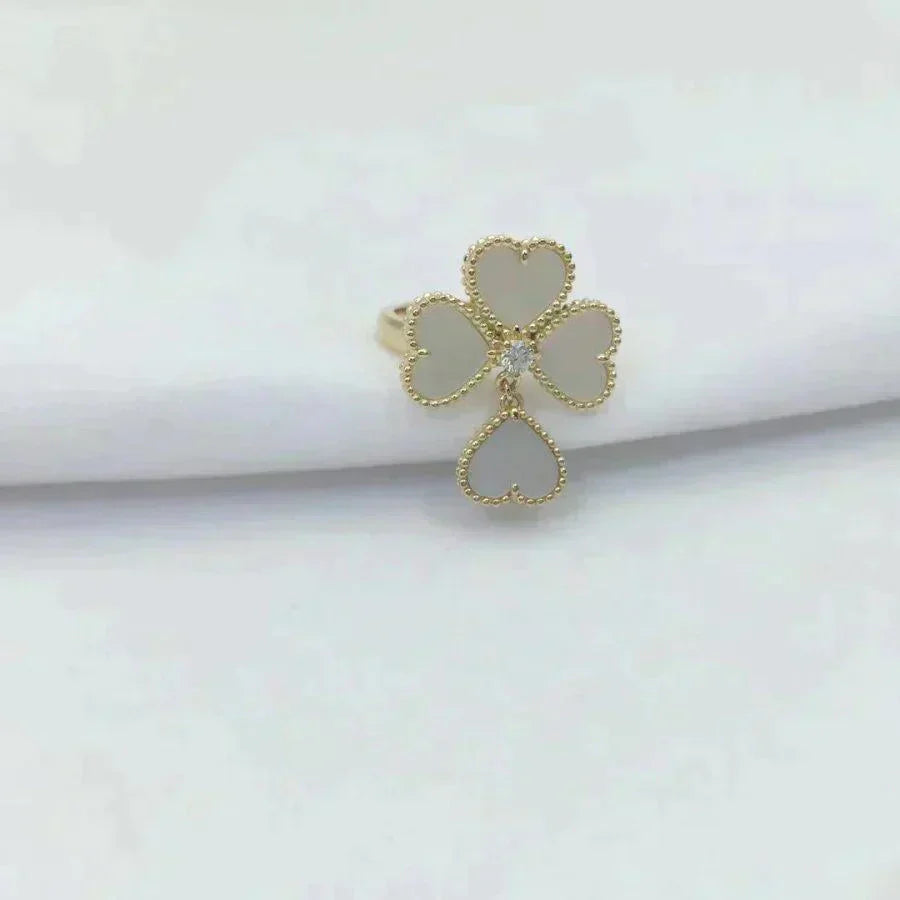 [Clover Jewelrys]SWEET CLOVER WHITE MOP RING