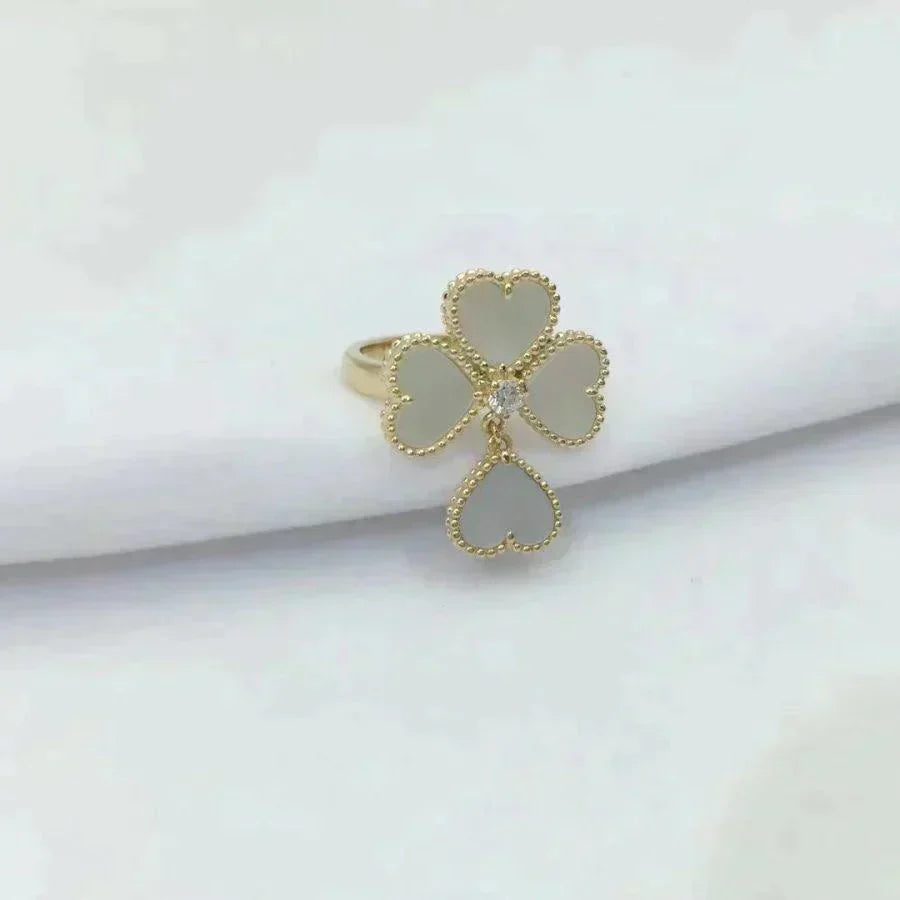 [Clover Jewelrys]SWEET CLOVER WHITE MOP RING