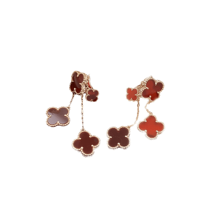 [Clover Jewelrys]CLOVER EARRINGS CARNELIAN 4 MOTIFS PINK GOLD