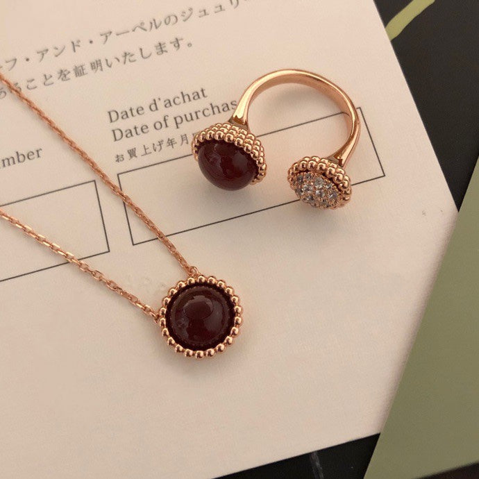 [Clover Jewelrys]PERLEE COULEURS DIAMOND ROSE GOLD BETWEEN THE FINGER RING