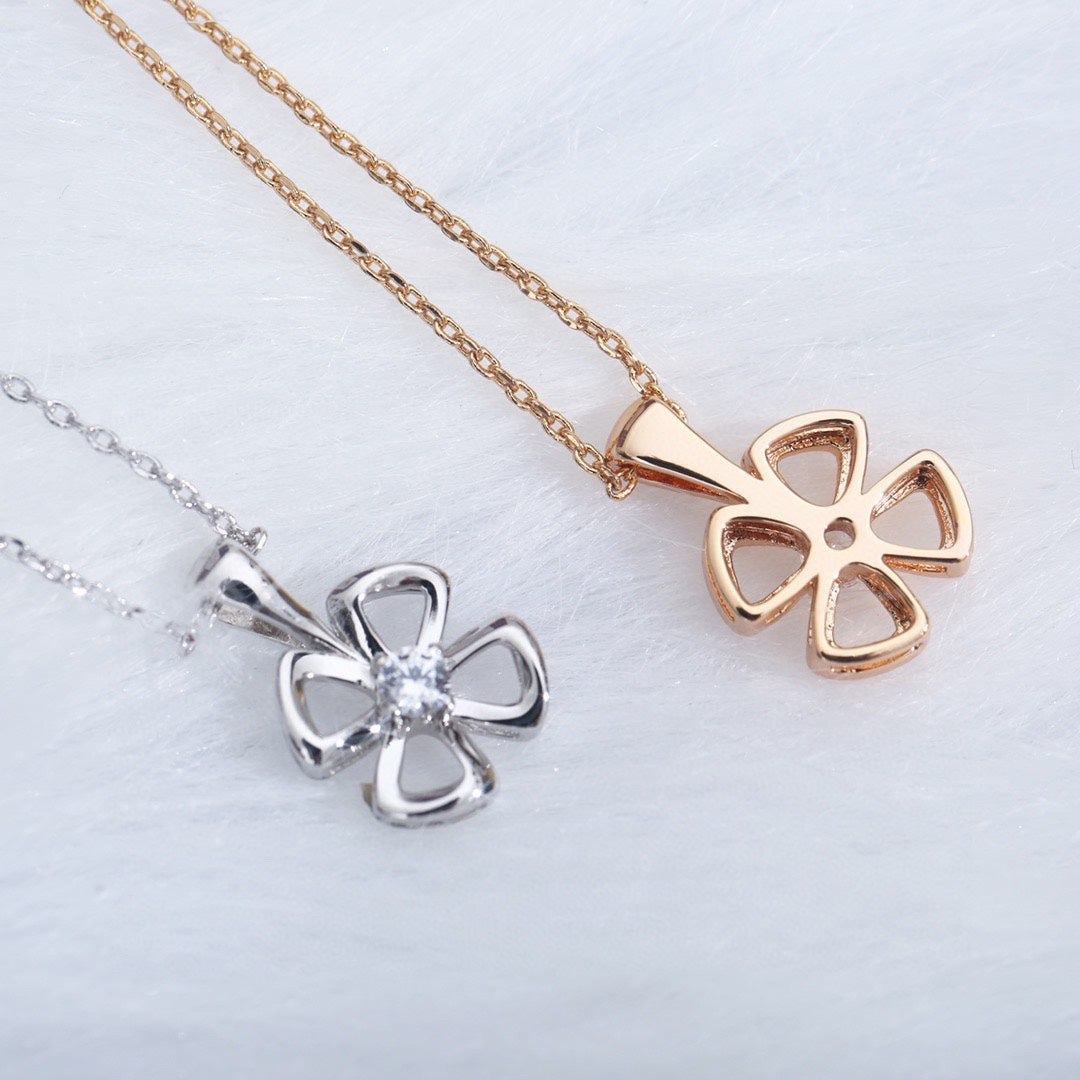 [Clover Jewelrys]FIOREVER NECKLACE DIAMOND CENTER