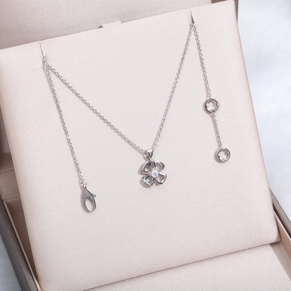 [Clover Jewelrys]FIOREVER NECKLACE DIAMOND CENTER