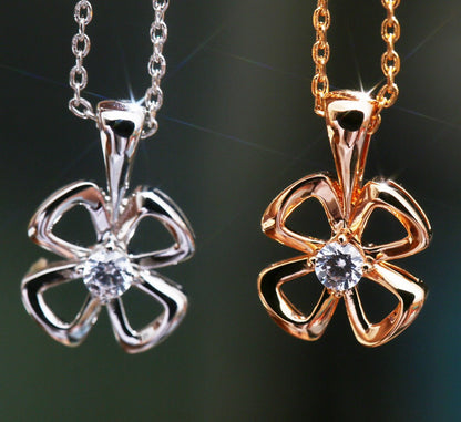 [Clover Jewelrys]FIOREVER NECKLACE DIAMOND CENTER