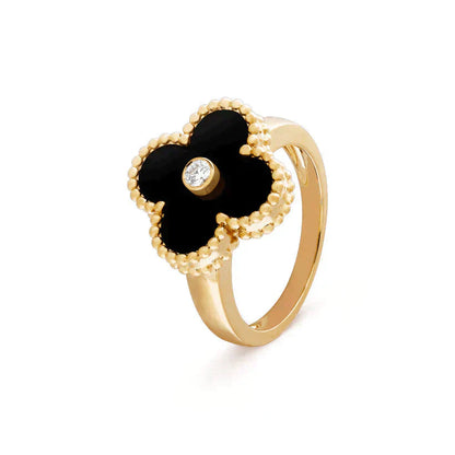 [Clover Jewelrys]CLOVER ONYX RING GOLD DIAMOND